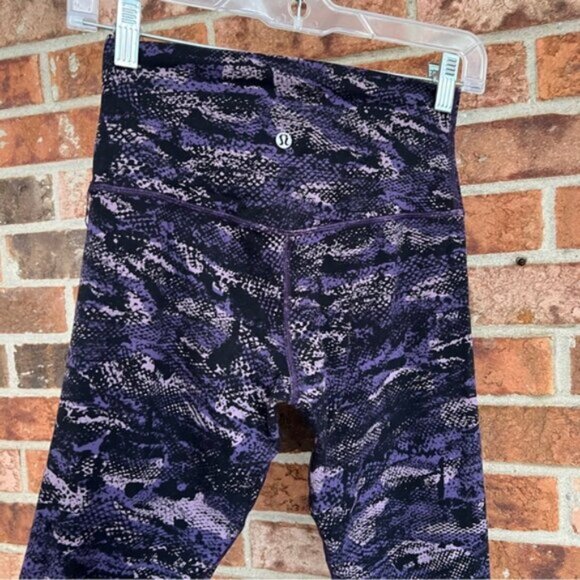 Lululemon   * Align Pant (25") Rip Wave Purple Thunder Black EUC - Picture 3 of 14